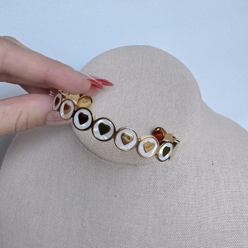 Gold and Silver Heart Bracelet
